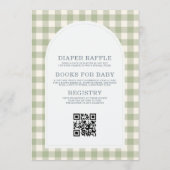 Invitation Fête Bébé Canard Colvert Gingham Tout en Un (Dos)