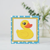Invitation Fête bébé Canard en Caoutchouc (Debout devant)