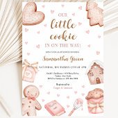 Invitation Fête Bébé Cookie Rose