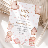 Invitation Fête Bébé Cookie Rose
