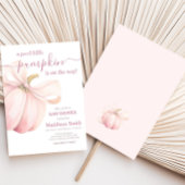Invitation Fête bébé Coquette Citrouille Rose