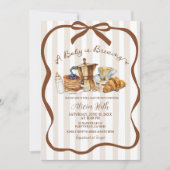 Invitation Fête bébé en route Café Coquette (Devant)