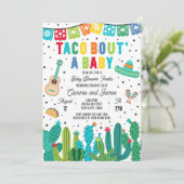 Invitation Fête Bébé Fiesta Mexicaine Baby Shower (Debout devant)