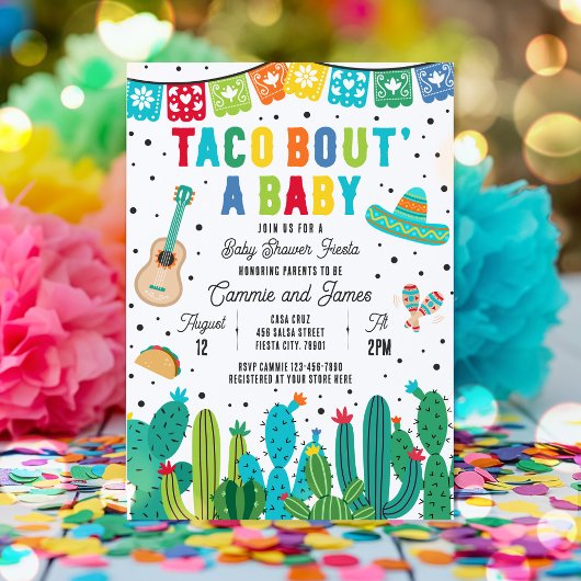 Invitation Fête Bébé Fiesta Mexicaine Baby Shower
