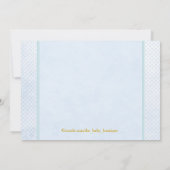 Invitation Fête bébé garçon 'Apportez un livre' (Dos)