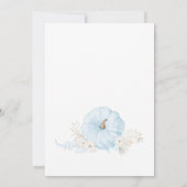 Invitation Fête bébé garçon Boho citrouille (Dos)