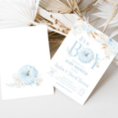 Invitation Fête bébé garçon Boho citrouille