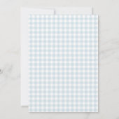 Invitation Fête Bébé Garçon Citrouille Bleue et Blanche (Dos)
