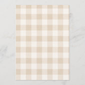 Invitation Fête Bébé Gingham Bearly Wait Mixte (Dos)