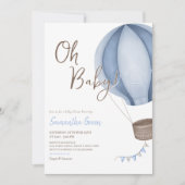 Invitation Fête Bébé Oh Bébé Garçon (Devant)