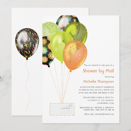 Invitation Fête bébé ou mariage par la poste (Devant / Derrière)