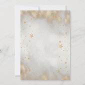 Invitation Fête bébé Papillon Lune Céleste Étoiles (Dos)