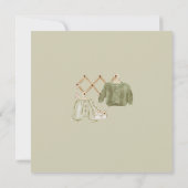 Invitation Fête bébé pour une chambre de bébé bohème neutre (Dos)