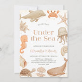 Invitation Fête bébé sous la mer Mixte (Devant)