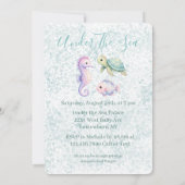 Invitation Fête bébé sous l'océan pastel  (Dos)