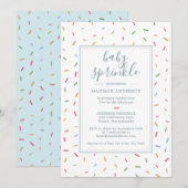 Invitation Fête bébé Sprinkles Bébé Coloré (Devant / Derrière)
