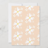 Invitation Fête bébé Summer Daisy Groovy Sun Rainbow (Dos)