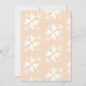 Invitation Fête bébé Summer Daisy Groovy Sun Rainbow (Dos)