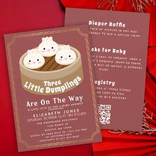 Invitation Fête Bébé Tout En Un Petits Triplés Dumplings