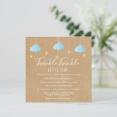 Invitation Fête bébé Twinkle Twinkle Little Star / Sprinkle (Debout devant)