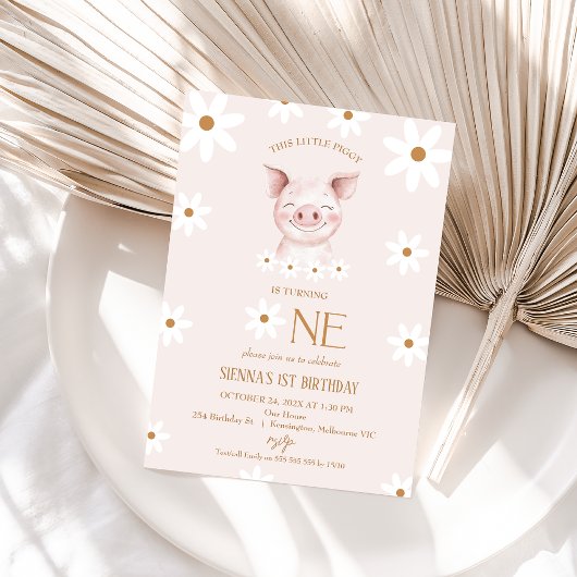 Invitation Fête blanche moderne Petit Chien 1er Anniversaire