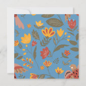 Invitation Fête bleue colorée 15e anniversaire Merci (Dos)