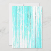 Invitation Fête Bleue Turquoise pour les 16 ans sous les coqu (Dos)