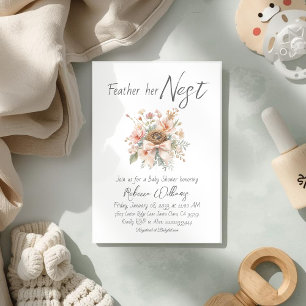 Invitation Fête Bohème Bébé Fait Son Nid Faire Part