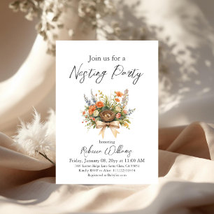 Invitation Fête Bohème Florale Faites son Nid Arc de Cercle B