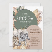 Invitation Fête Boho Wild One pour Bébé (Devant)