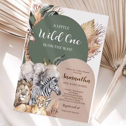 Invitation Fête Boho Wild One pour Bébé