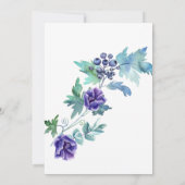 Invitation Fête botanique de couleur violet foncé 100e annive (Dos)