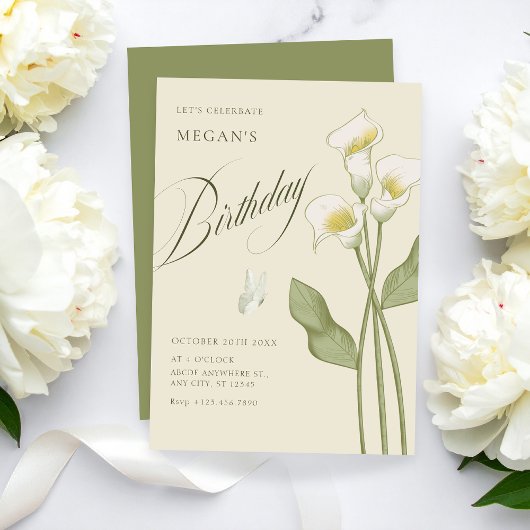 Invitation Fête botanique florale vintage