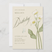 Invitation Fête botanique florale vintage (Devant)