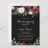 Invitation Fête Botanique Rustique Noire (Devant)