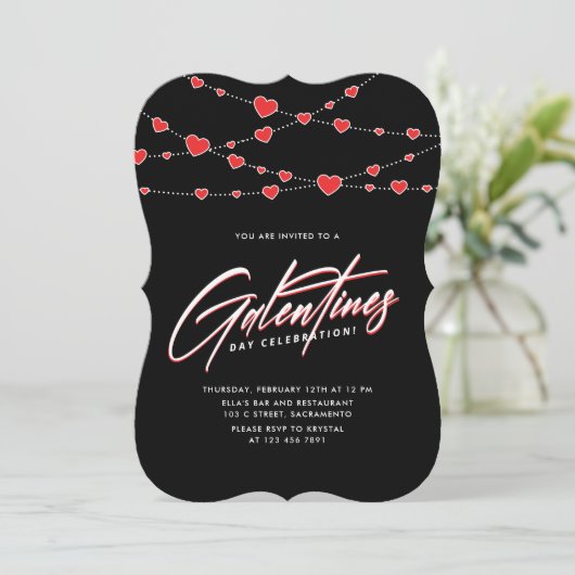 Invitation Fête branchée de la Saint-Galentin (Debout devant)