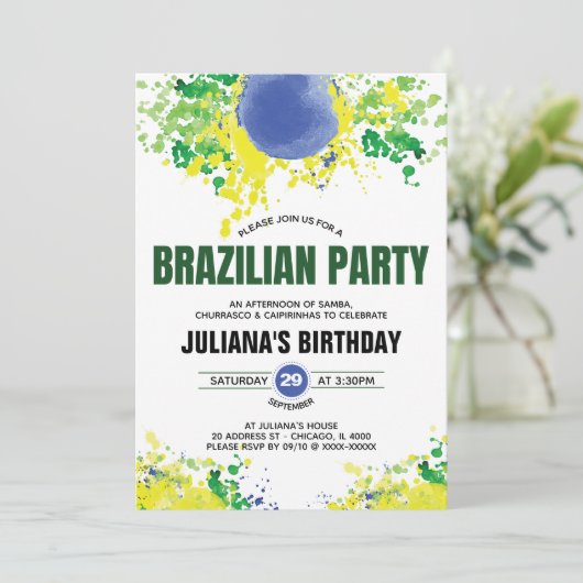 Invitation Fête brésilienne (Debout devant)