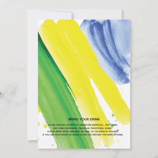 Invitation Fête brésilienne (Dos)