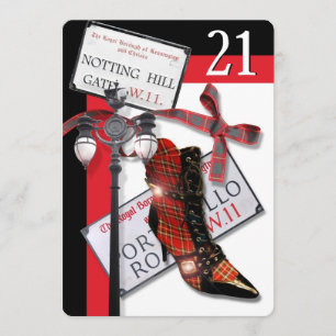 Invitation fête britannique tartan anniversaire do-it-yoursel