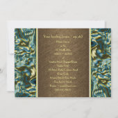 Invitation Fête Brown de l'or vert (Dos)