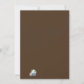 Invitation Fête Brown des fêtes du chocolat de Noël (Dos)