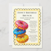 Invitation Fête Brunch Anniversaire | Pancakes & Donuts (Devant)