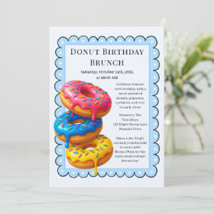 Invitation Fête Brunch Anniversaire   Pancakes & Donuts