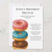 Invitation Fête Brunch Anniversaire | Pancakes & Donuts (Devant)