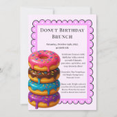 Invitation Fête Brunch Anniversaire | Pancakes & Donuts (Devant)