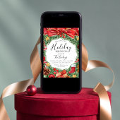 Invitation Fête Brunch Noël hiver Chic Floral