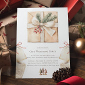 Invitation Fête cadeau de Noël Aquarelle simple