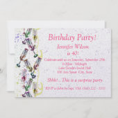 Invitation Fête Champagne / Anniversaire (Devant)