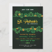 Invitation Fête chanceuse de la Saint-Patrick (Devant)