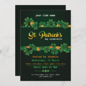 Invitation Fête chanceuse de la Saint-Patrick (Devant / Derrière)